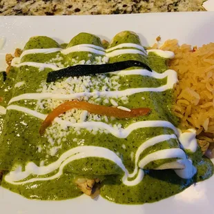 Spinach Chicken Enchiladas