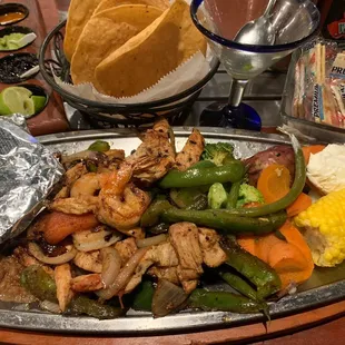 Fajitas de Camaron with Margarita Anejo