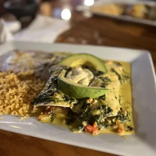 Seafood enchilada