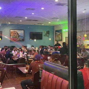 people sitting at tables