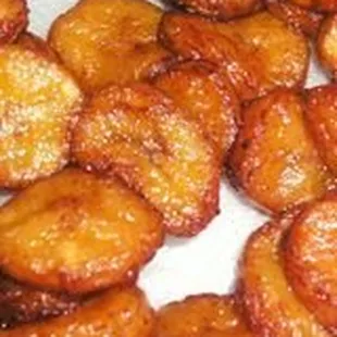Fried Plantains with cinnamon and sugar.