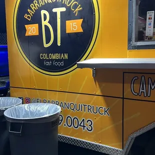 a yellow food truck