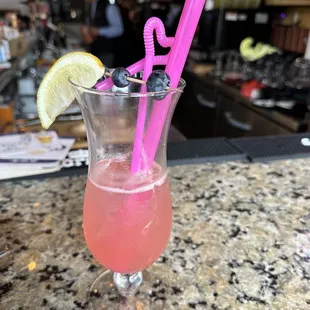 Pink vodka lemonade