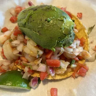 Tostadas Ceviche (appetizer)