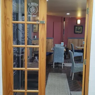 Entrance from inside the building.