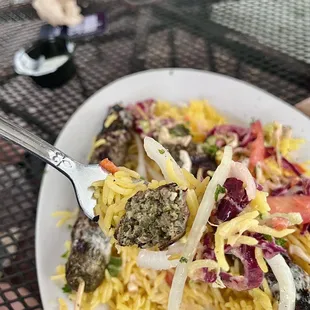 a plate of food on a table