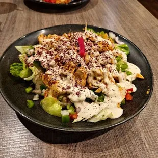 a plate of salad