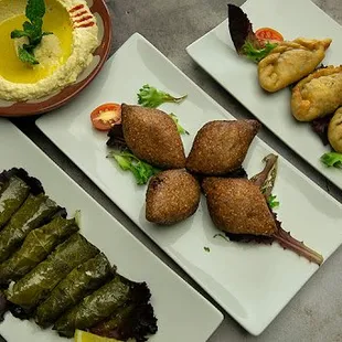 a variety of appetizers