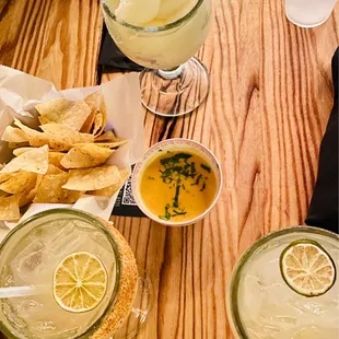 Classic Grande Margarita&apos;s with Tajin rim and Queso