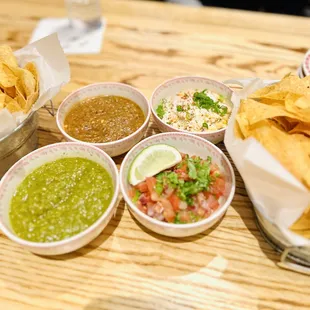 Chips and Salsa - yummy.  Corn Dip - excellent.