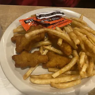 Chicken tenders and fries