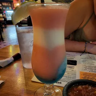 Frozen rainbow margarita