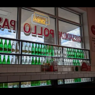 Front window is decorated...