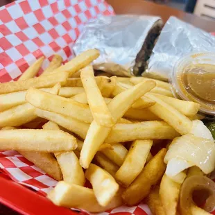 Great tasting fry's and the onions are perfecto