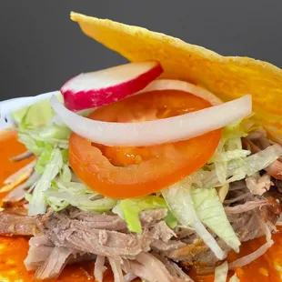 Tostada de carne