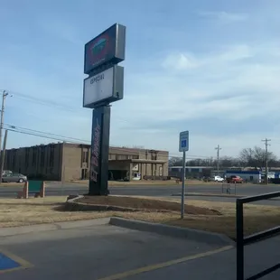 Sign from in the parking lot - Top part has since changed, but the bottom is the same.