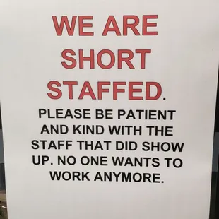 "No one wants to work anymore"   And there are lots of lazy people out there