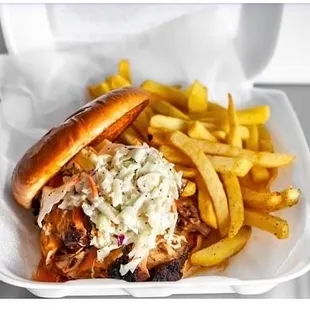 Pulled pork And fries