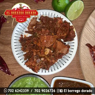 a plate of mexican food