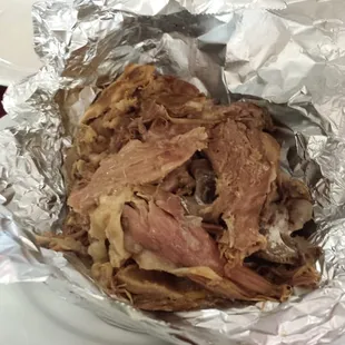 One pound of barbacoa. The best. With consome.