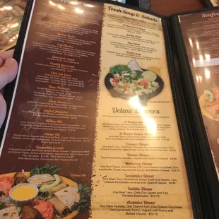 a menu for a mexican restaurant