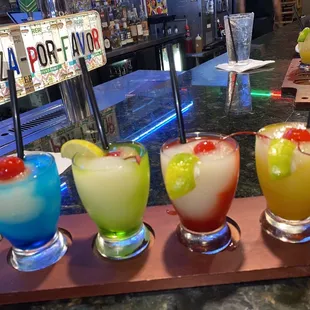 Sweet margarita flight