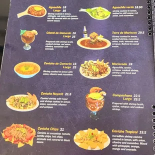 menu, soups and chowder