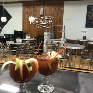 Michelada with shrimp