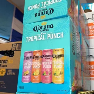 More Flavor, Corona Refresca, Tropical Punch in a 12pk