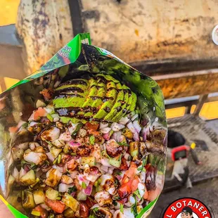 Tosticeviche (ceviche in a tostitos bag)