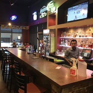 a man behind the bar