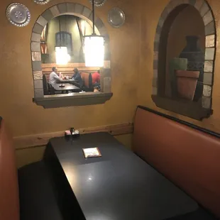 a black table with a black table top