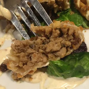 Inside of the empanadas. Delicious!