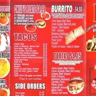 the menu