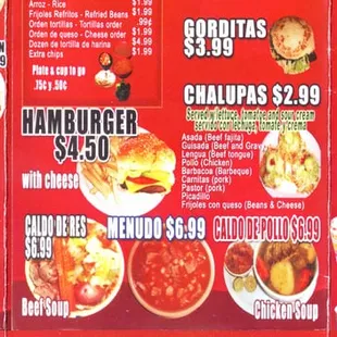 the menu