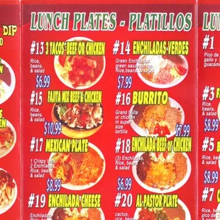 the menu