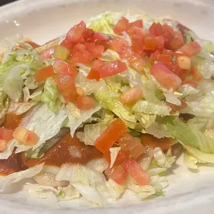 Bean and cheese enchiladas