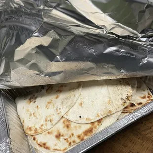 Fresh flour tortillas