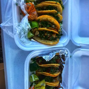 a variety of tacos