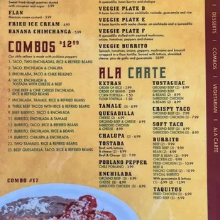 Brookville Menu