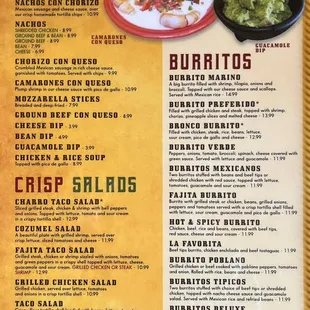 Brookville Menu