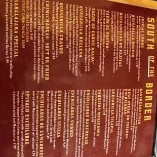 South of the border choices