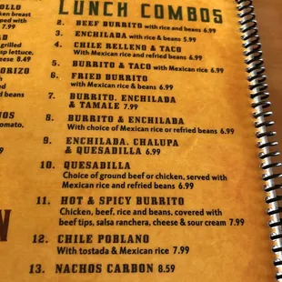 Lunch combos