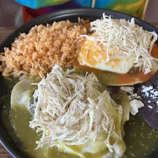 a plate of mexican food