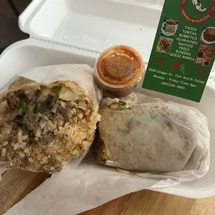 Carne Asada burrito