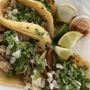 Carnita and Barbados tacos