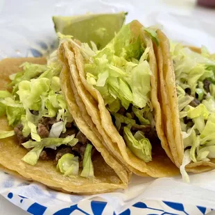 Three Steak Tacos