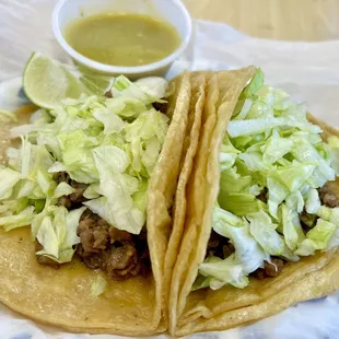 Two Carne Asada Tacos