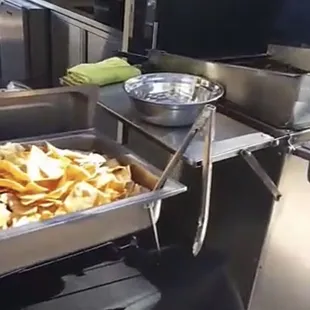 a tray full of chips