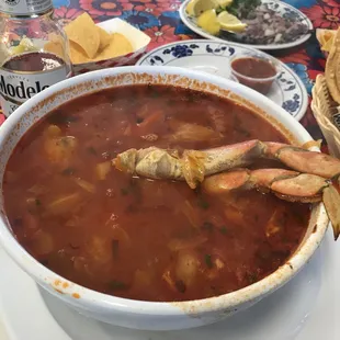 Seafood Soup Lengua Tacos